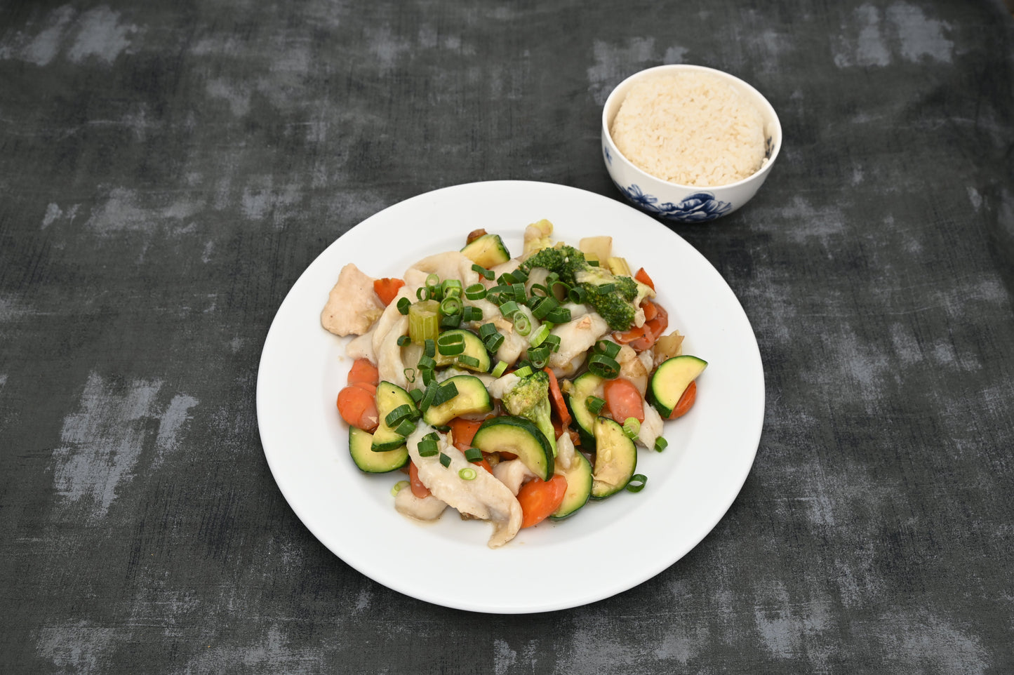 Ginger and Shallot Fish with Rice