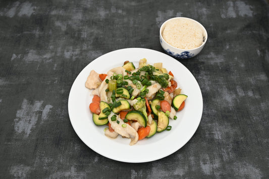 Ginger and Shallot Fish with Rice