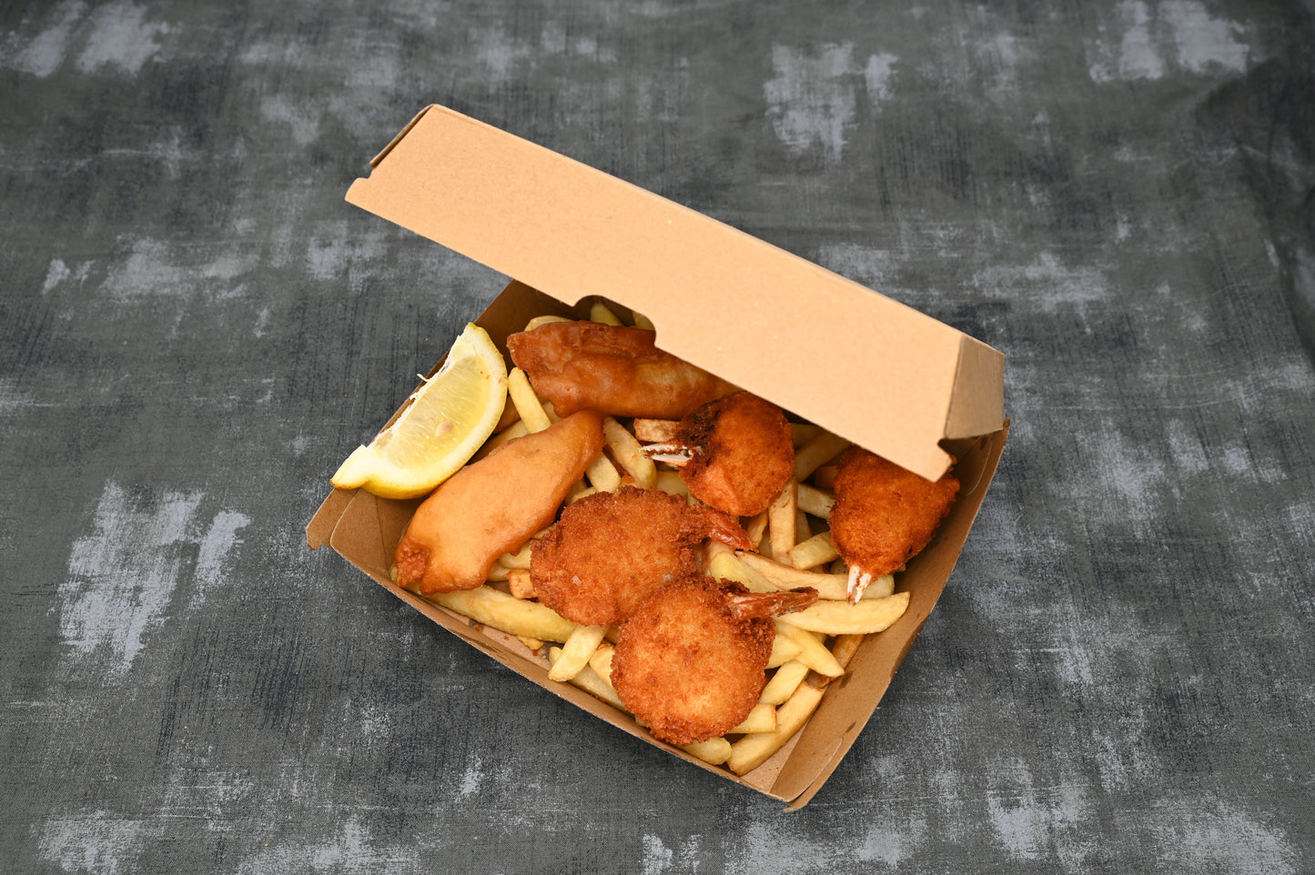 Mixed Seafood and Chips