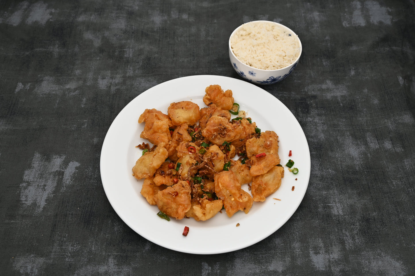 Salt and Pepper Squid with Rice