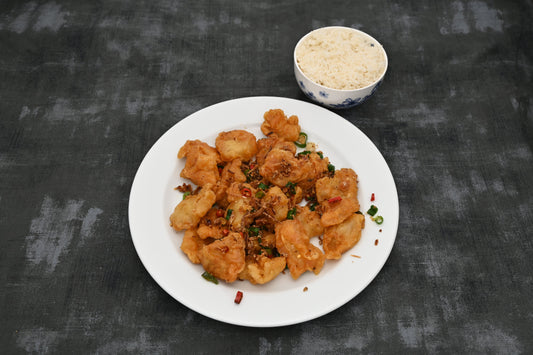 Salt and Pepper Squid with Rice